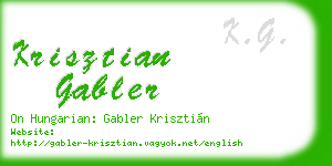 krisztian gabler business card